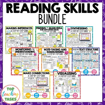 Reading Comprehension Skills Bundle - Reading Strategies Activities