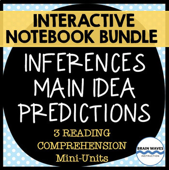 Preview of Reading Interactive Notebooks BUNDLE - Main Idea, Inferences, Predictions