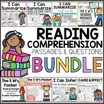 Preview of Reading Comprehension Skills Passages and Questions Bundle