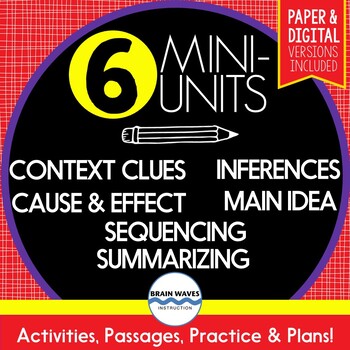 Preview of Reading Comprehension Passages and Questions Bundle (Printable and Digital)