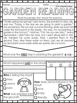 Spring Reading Comprehension Passages 16 by Motivated Learners | TpT