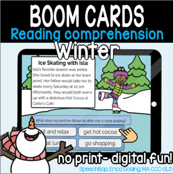 Preview of Reading Comprehension Stories - Winter Edition - Boom Cards