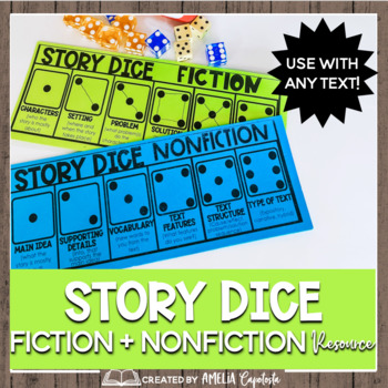 Preview of Reading Comprehension Story Dice - Fiction and Nonfiction Response Questions