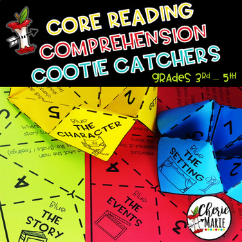 Preview of Reading Comprehension Story Elements Cootie Catchers RL3.2 RL3.3 RL4.2 RL4.3