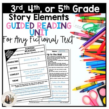 Preview of Reading Comprehension | Story Elements | Guided Reading 3rd, 4th, or 5th Grade