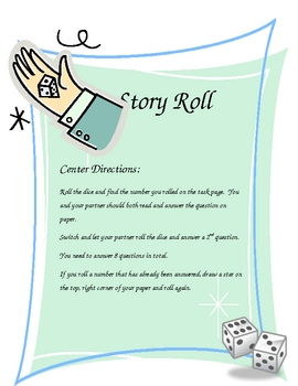 Preview of Reading Comprehension "Story Roll" Center