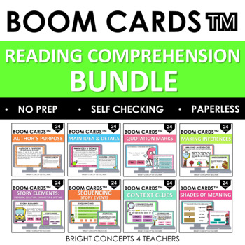 Preview of Reading Comprehension Strategies BOOM Cards BUNDLE / Digital Task Cards