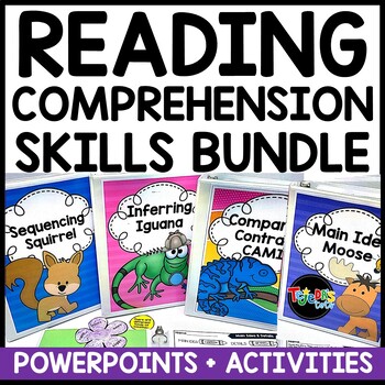 Preview of Reading Comprehension Strategies Skills Passages PowerPoint Graphic Organizers