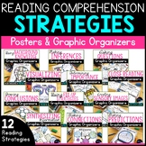 Reading Comprehension Strategies Posters & Reading Response Graphic Organizers