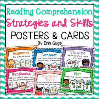 Preview of Reading Comprehension Strategies and Skills Posters and Cards