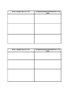 Preview of Reading Comprehension Strategy Graphic Organizer