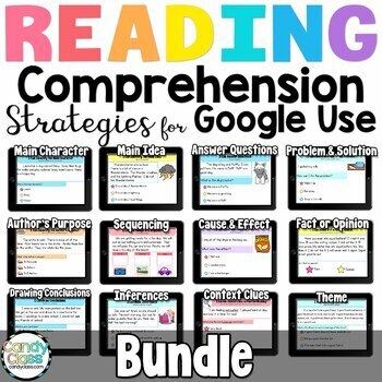 Preview of Reading Comprehension Strategy Main Idea, Theme, Sequencing Google Slides Use