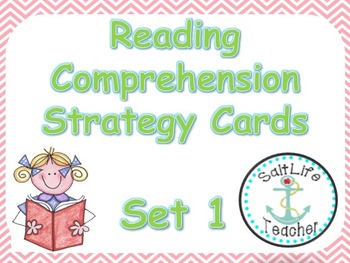Preview of Reading Comprehension Strategy Poster Cards Set 1