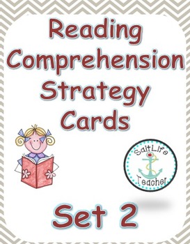 Preview of Reading Comprehension Strategy Poster Cards Set 2