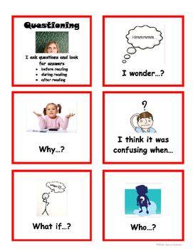 Preview of Reading Comprehension Strategy Conversation Starter Cards