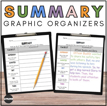 Preview of SWBST | Summarizing | Summary Graphic Organizer | Reading Comprehension