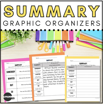 Preview of SWBST | Summarizing | Summary Graphic Organizer | Reading Comprehension