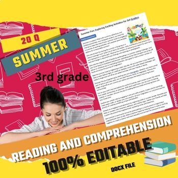 Preview of Reading Comprehension Summer Fun: Exploring Exciting Activities for 3rd Graders