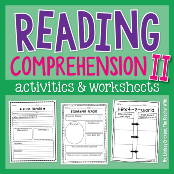 Reading Comprehension TWO!! by The Teacher Wife | TpT