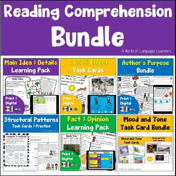 Preview of Reading Comprehension Task Card Bundle