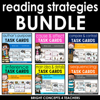 Preview of Reading Comprehension Task Cards BUNDLE