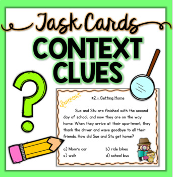 Preview of Context Clues Task Cards