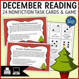 Christmas Nonfiction Reading Comprehension Task Cards and Game