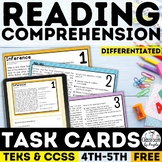 Reading Comprehension Task Cards | Differentiated | PDF & 