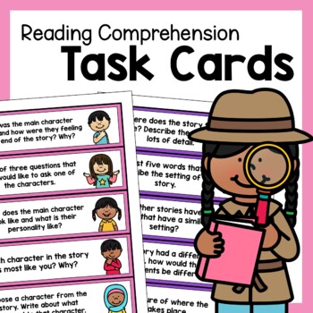 Preview of Reading Comprehension Task Cards - Reading Comprehension Activities