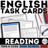 Reading Comprehension Task Cards | STAAR Test Prep | Print