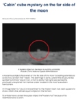 Reading Comprehension Task, Cube Sighted on the Moon!