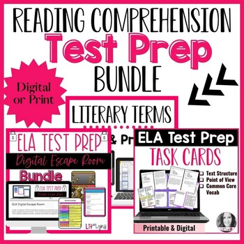 Preview of Test Prep Reading Comprehension Bundle - STAAR, EOG, Milestones