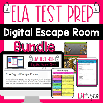 Test Prep Reading Comprehension - Review Escape Room Bundle by Lit with ...