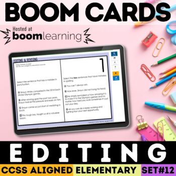 Preview of Reading Comprehension Test Prep Task Cards | Digital Boom Cards