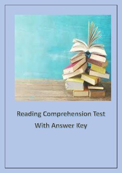 Preview of Reading Comprehension Tests / With Answer key