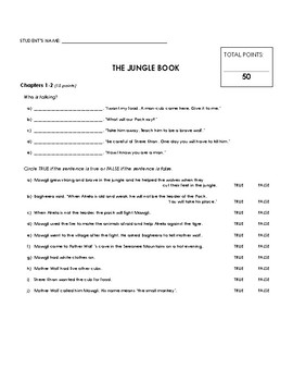 reading comprehension the jungle book penguin readers tpt