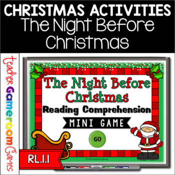 Preview of Reading Comprehension - The Night Before Christmas Mini Game