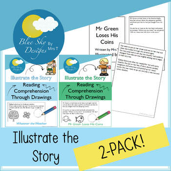 Preview of Reading Comprehension Through Drawings - Illustrate the Story 2-PACK