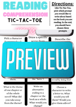 Preview of Reading Comprehension: Tic-Tac-Toe