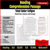 Reading Comprehension - Total Solar Eclipse