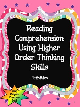 Preview of Reading Comprehension: Using Higher Order Thinking Skills