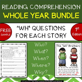 Preview of Reading Comprehension "WH" Questions-1st Ed.(w/digital option) Distance Learning