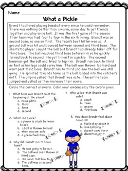 Reading Comprehension - What a Pickle! by BXC Creations | TpT