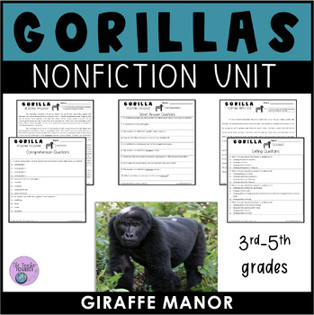Preview of Gorilla Nonfiction Unit
