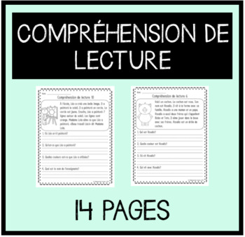 reading comprehension worksheetscomprehension de lecture french