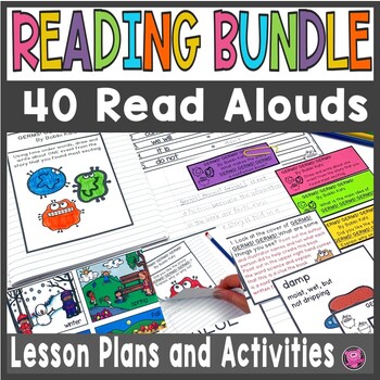Preview of Kindergarten & 1st Grade Read Aloud Companion Lesson Plans Worksheets & Centers