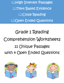 reading comprehension worksheets grade 1 11 passages with questions