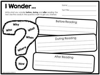 reading comprehension worksheets and graphic organizers to