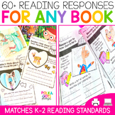 Reading Comprehension Worksheets for ANY BOOK | 60 Reading Response Templates