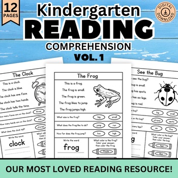 Reading Comprehension Kindergarten Passages and Questions (Vol. 1)